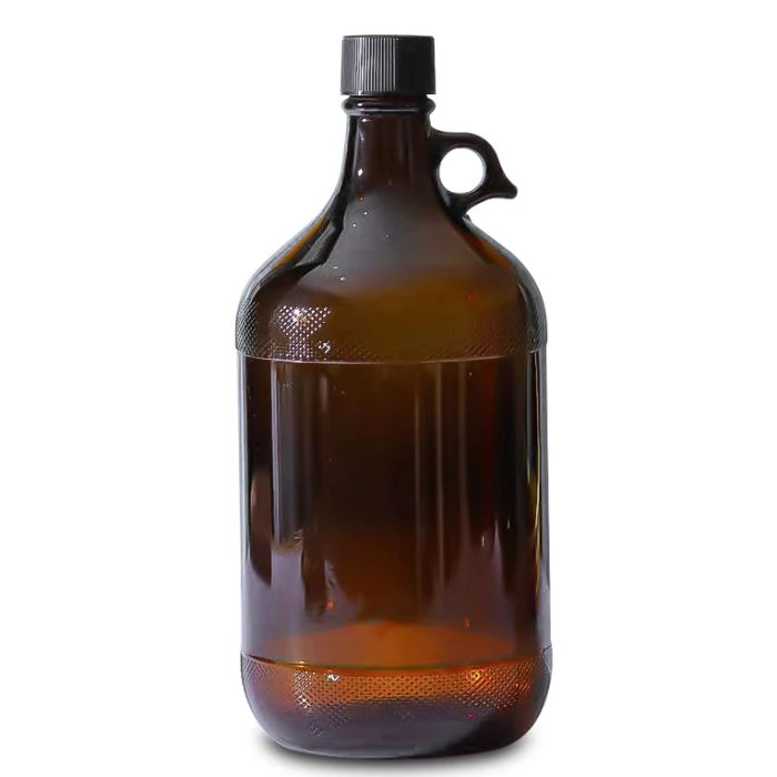Bình thủy tinh lớn màu hổ phách 2,5L, dung tích 84oz để mang bia đi